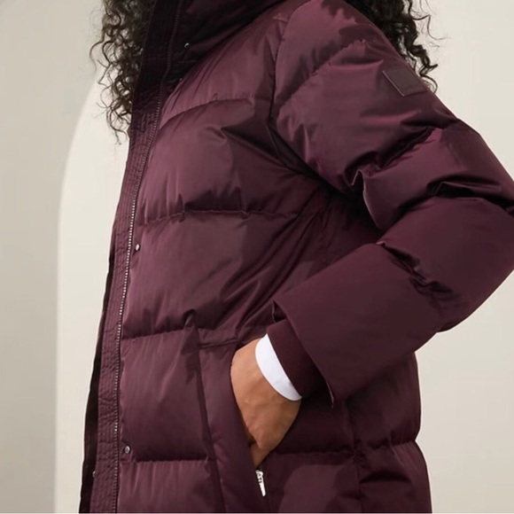 Athleta Sateen Long Puffer Coat - Picture 3 of 5